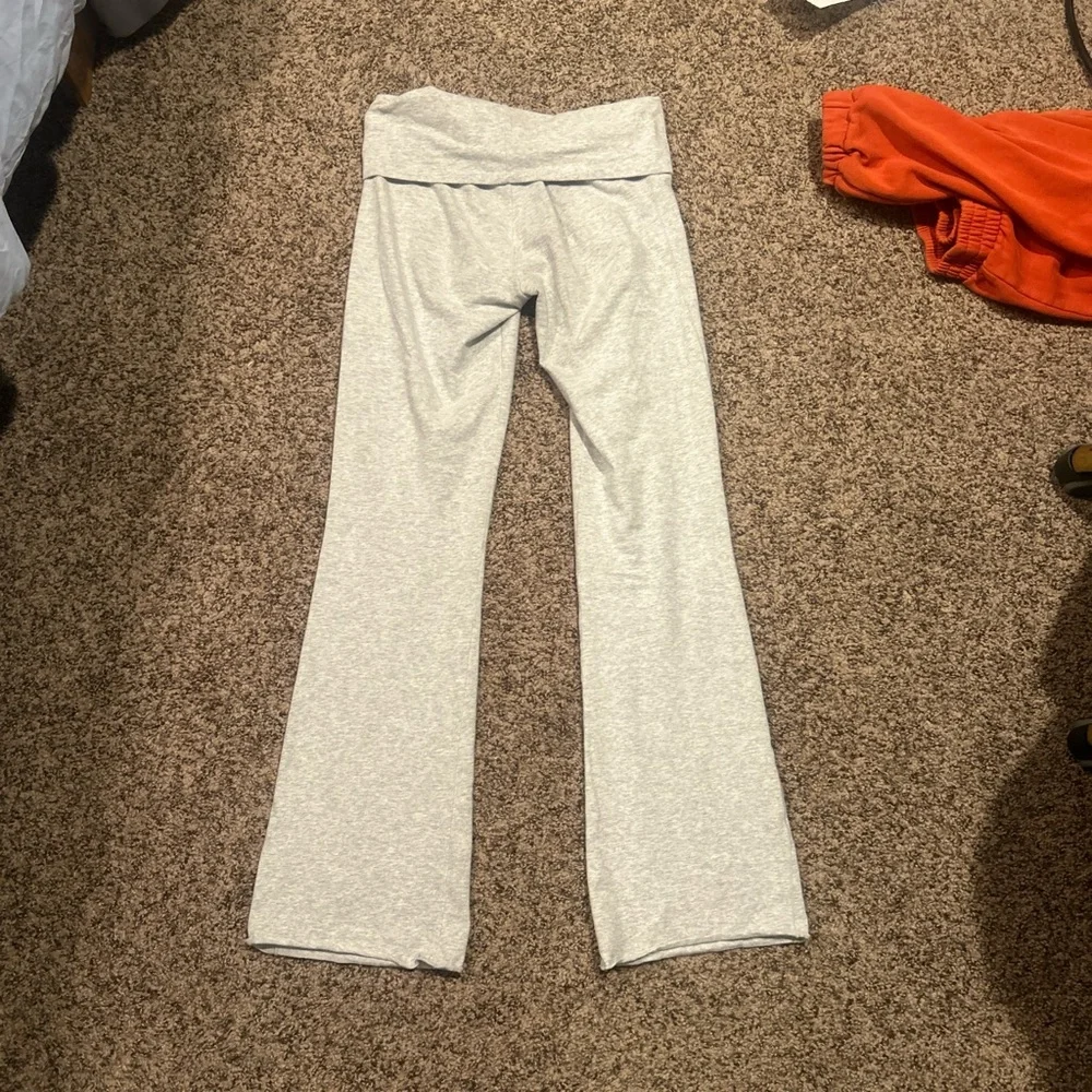 SKIMS cotton jersey foldover pants Heather gray size small - Picture 2 of 3